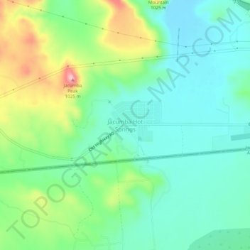 Topografische Karte Jacumba Hot Springs, Höhe, Relief