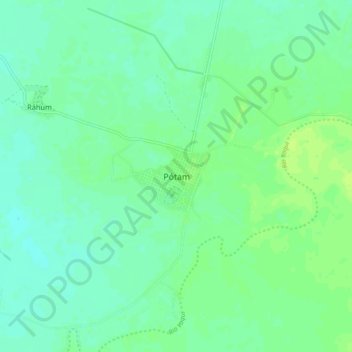Topografische Karte Pótam, Höhe, Relief