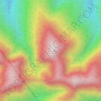 Topografische Karte Mount Ragang, Höhe, Relief