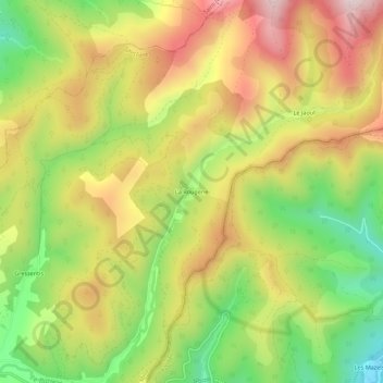 Topografische Karte La Rougerie, Höhe, Relief
