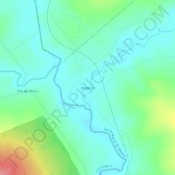Topografische Karte Angicos, Höhe, Relief