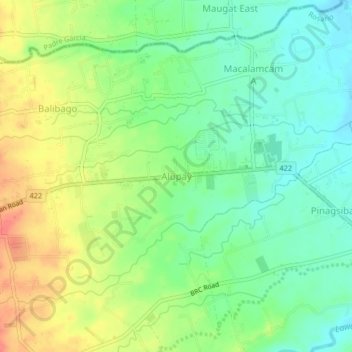 Topografische Karte Alupay, Höhe, Relief