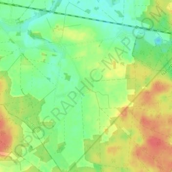 Topografische Karte Boitze, Höhe, Relief