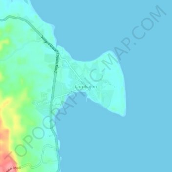 Topografische Karte Lambajon, Höhe, Relief