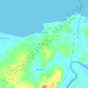 Topografische Karte Malunhao, Höhe, Relief