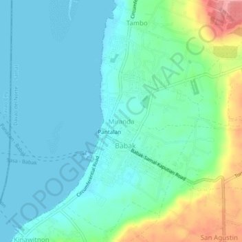 Topografische Karte Miranda, Höhe, Relief