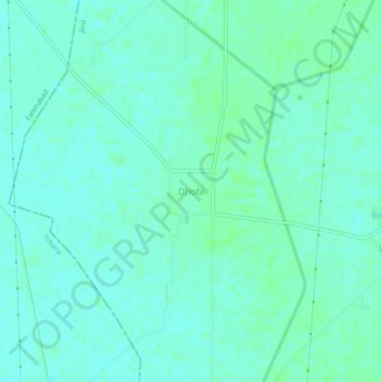 Topografische Karte Dhobi, Höhe, Relief