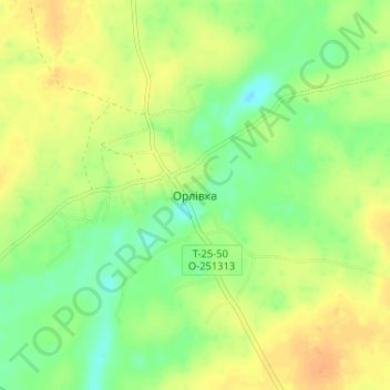 Topografische Karte Orlivka, Höhe, Relief