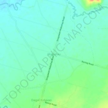 Topografische Karte Mabuhay, Höhe, Relief