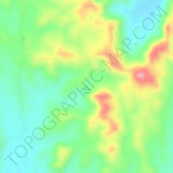 Topografische Karte North Sapa, Höhe, Relief