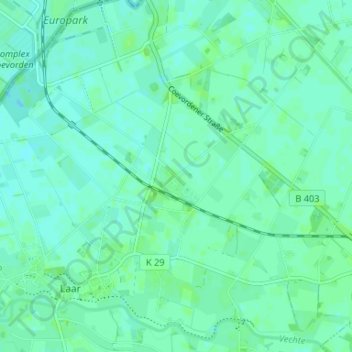 Topografische Karte Agterhorn, Höhe, Relief