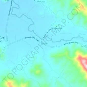 Topografische Karte Inaban, Höhe, Relief