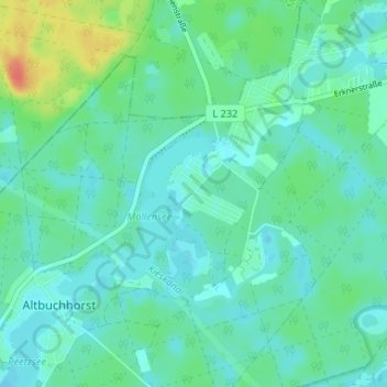 Topografische Karte Finkenstein, Höhe, Relief