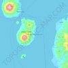 Topografische Karte Tidore Kepulauan, Höhe, Relief