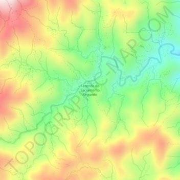 Topografische Karte Fazendo do Sacramento Segundo, Höhe, Relief