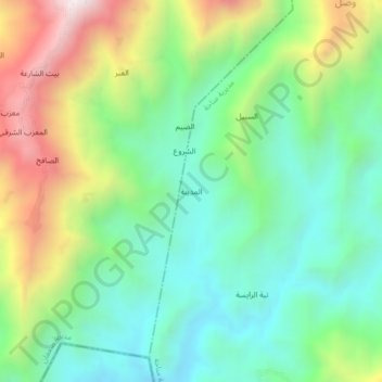 Topografische Karte Al Madinah, Höhe, Relief