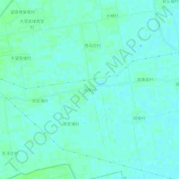 Topografische Karte 坑东村, Höhe, Relief