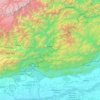 Topografische Karte East Kameng, Höhe, Relief