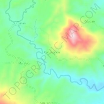 Topografische Karte Concepcion, Höhe, Relief