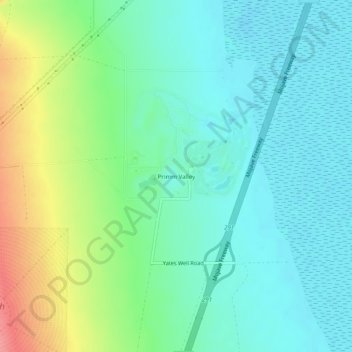 Topografische Karte Primm Valley, Höhe, Relief