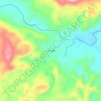 Topografische Karte Han-ayan, Höhe, Relief