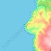 Topografische Karte Cabo da Roca, Höhe, Relief