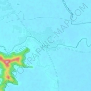 Topografische Karte Kumbi, Höhe, Relief