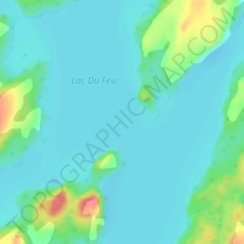 Topografische Karte Lac du Feu, Höhe, Relief