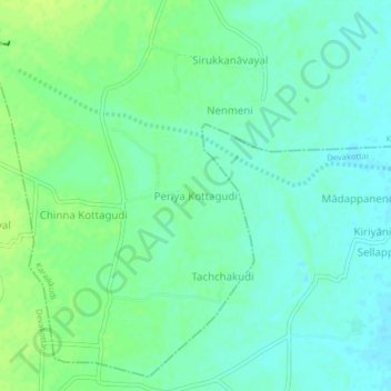 Topografische Karte Periya Kottagudi, Höhe, Relief