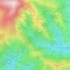 Topografische Karte Milares, Höhe, Relief
