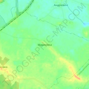 Topografische Karte Мариновка, Höhe, Relief