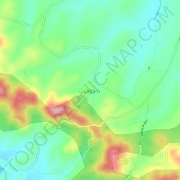 Topografische Karte Gijagaru, Höhe, Relief