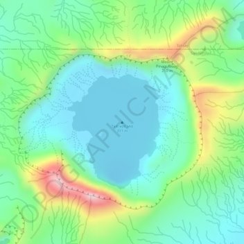 Topografische Karte Taal Volcano, Höhe, Relief