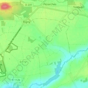 Topografische Karte Ormeaux, Höhe, Relief