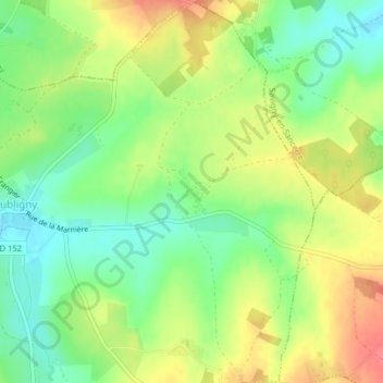 Topografische Karte Bertrou, Höhe, Relief