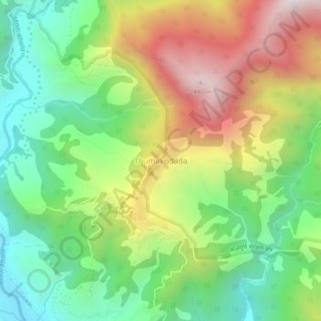 Topografische Karte Yangjakot, Höhe, Relief