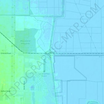 Topografische Karte Werner, Höhe, Relief