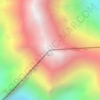 Topografische Karte Mount Vancouver, Höhe, Relief