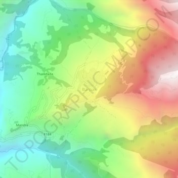 Topografische Karte Barpak, Höhe, Relief