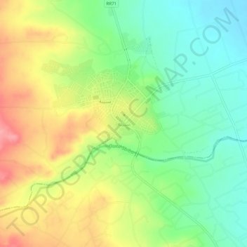 Topografische Karte Sbiba, Höhe, Relief