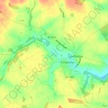 Topografische Karte Little London, Höhe, Relief