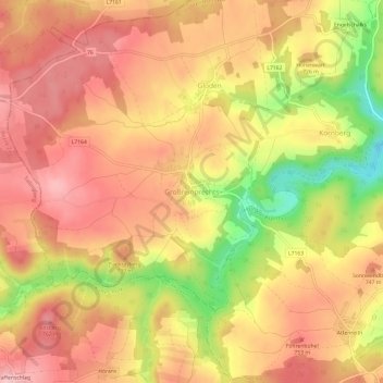 Topografische Karte Großreinprechts, Höhe, Relief