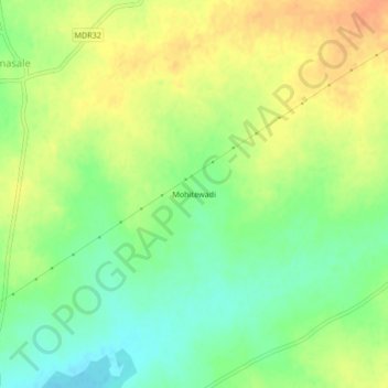 Topografische Karte Mohitewadi, Höhe, Relief