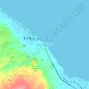 Topografische Karte Pedro Sa Baculio, Höhe, Relief