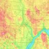 Topografische Karte Minneapolis, Höhe, Relief