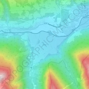 Topografische Karte Sulzau, Höhe, Relief