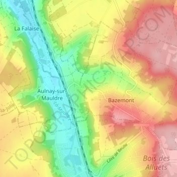 Topografische Karte Les Montgiberts, Höhe, Relief