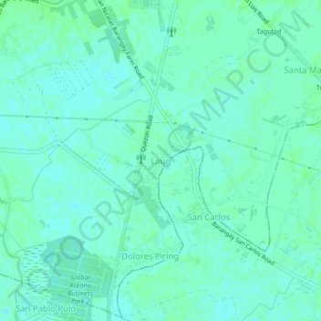 Topografische Karte Laug, Höhe, Relief