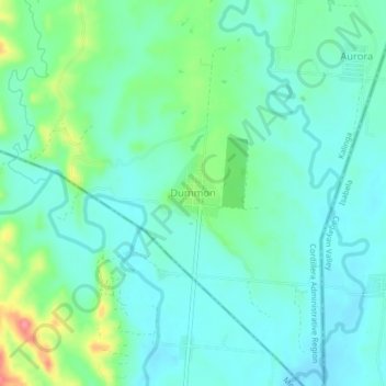 Topografische Karte Dummon, Höhe, Relief