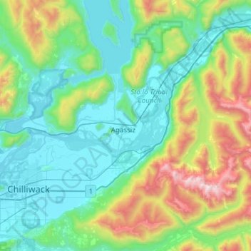 Topografische Karte Kent, Höhe, Relief